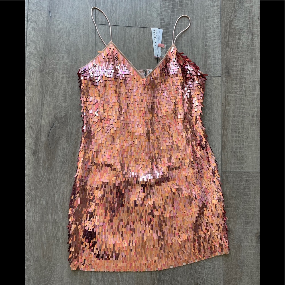 Alice + Olivia Contessa Embellished V Neck Dress